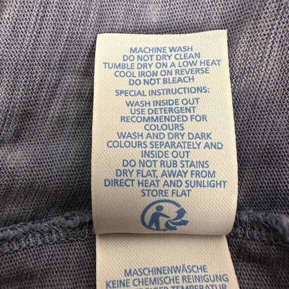 Boden Phoebe Jersey Dress Gray White size 8R WW202 - Picture 9 of 10